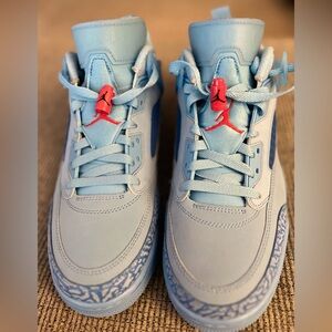 Men’s size 10 Jordan Spizike Low “Houston Oilers” Blue
